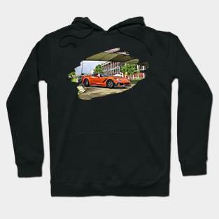 Corvette ZR1 Detroit Print Hoodie